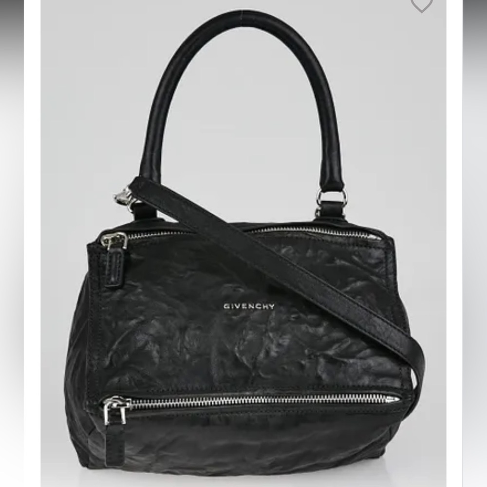 GIVENCHY
Black Wrinkled Sheepskin Leather Small Pandora Bag